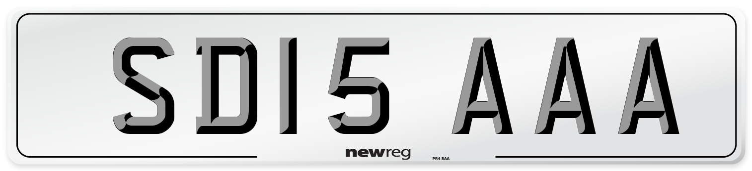 SD15 AAA Number Plate from New Reg